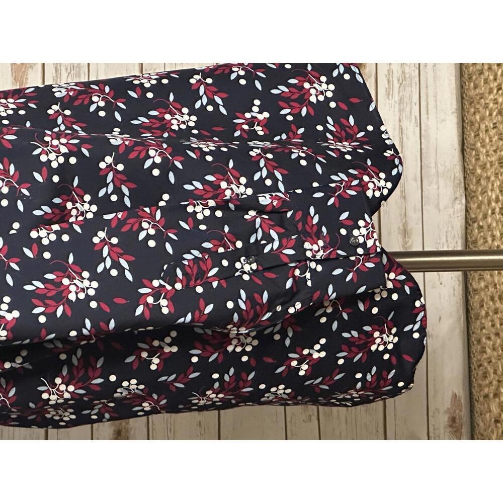 Lands' End classic casual cotton multicolored floral popover shirt Size 18T - Picture 5 of 8